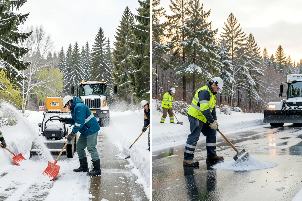 Sidewalk Snow Removal in Maple Valley, King County, WA - We identify the full length of frontage you are responsible for