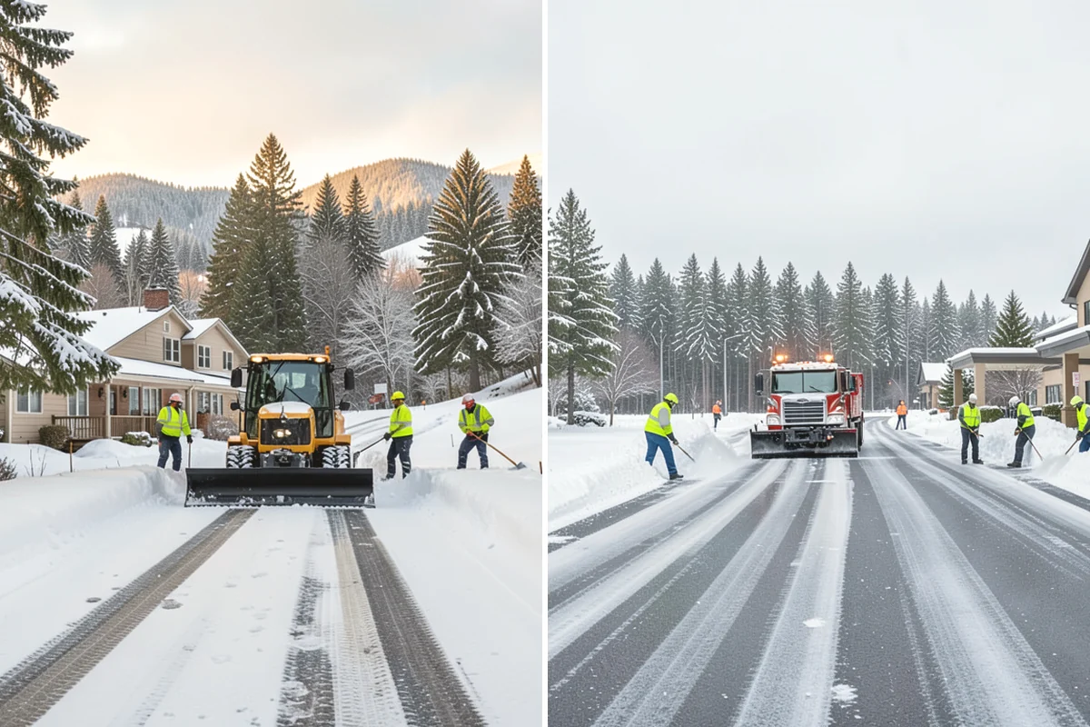 Sidewalk Snow Removal in Mercer Island, King County, WA - We identify the full length of frontage you are responsible for