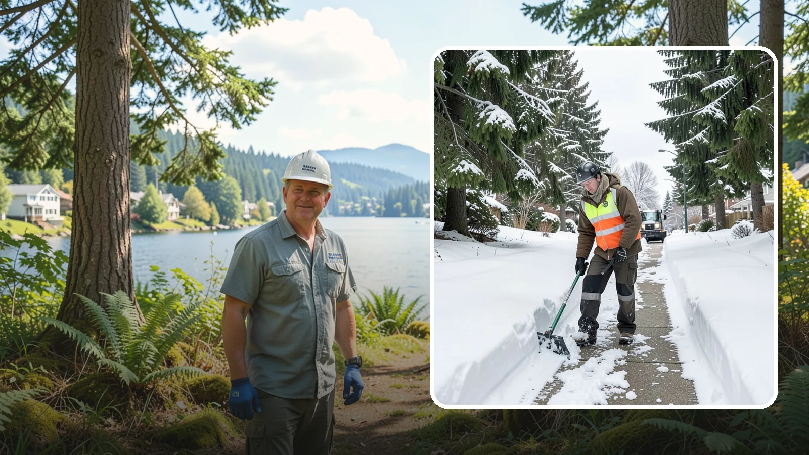 Sidewalk Snow Removal in Milton, King County, WA - We clear the public sidewalk fronting your home so pedestrians pass safely and you stay within city ordinance.