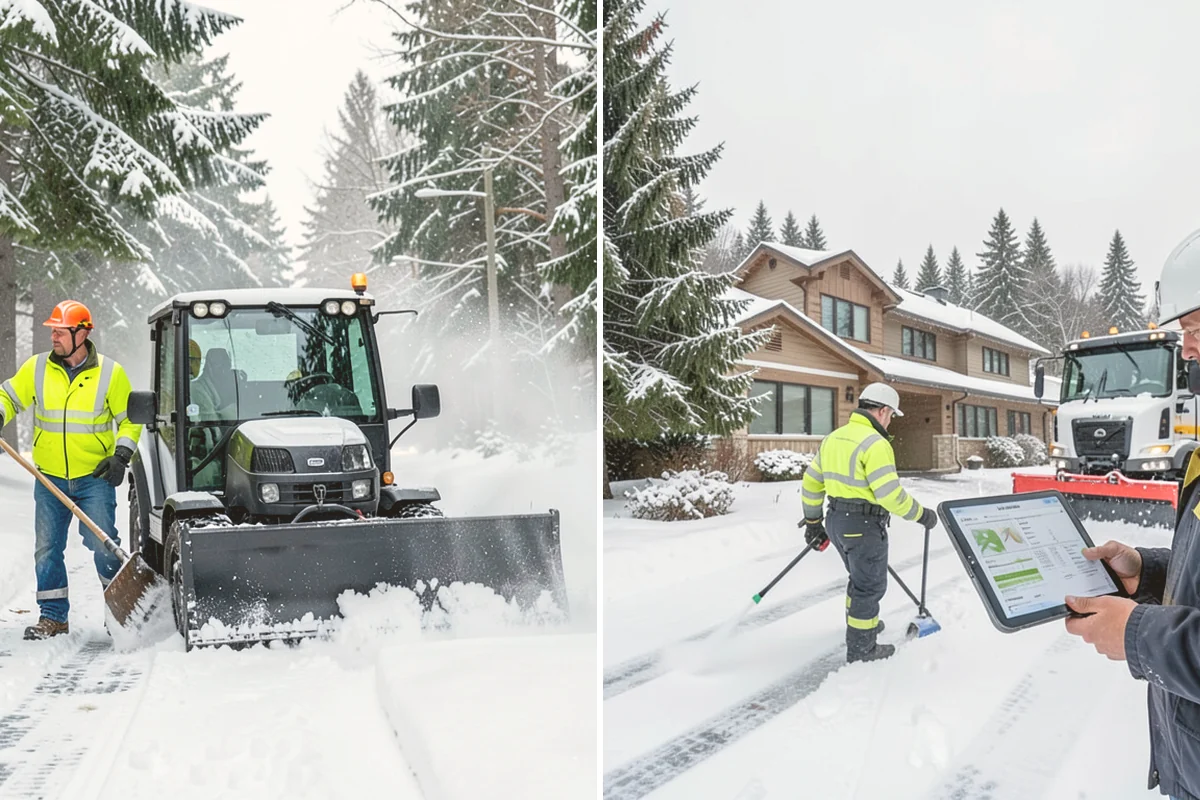 Sidewalk Snow Removal in Milton, King County, WA - We identify the full length of frontage you are responsible for