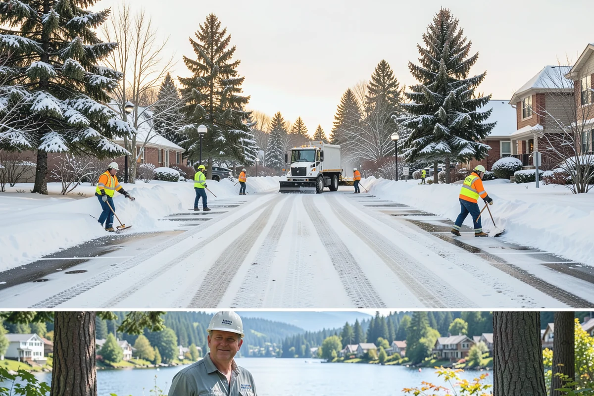 Sidewalk Snow Removal in Milton, King County, WA - Sign up before the holidays so your frontage is covered the moment a lowland freeze triggers your city's clearing deadline.