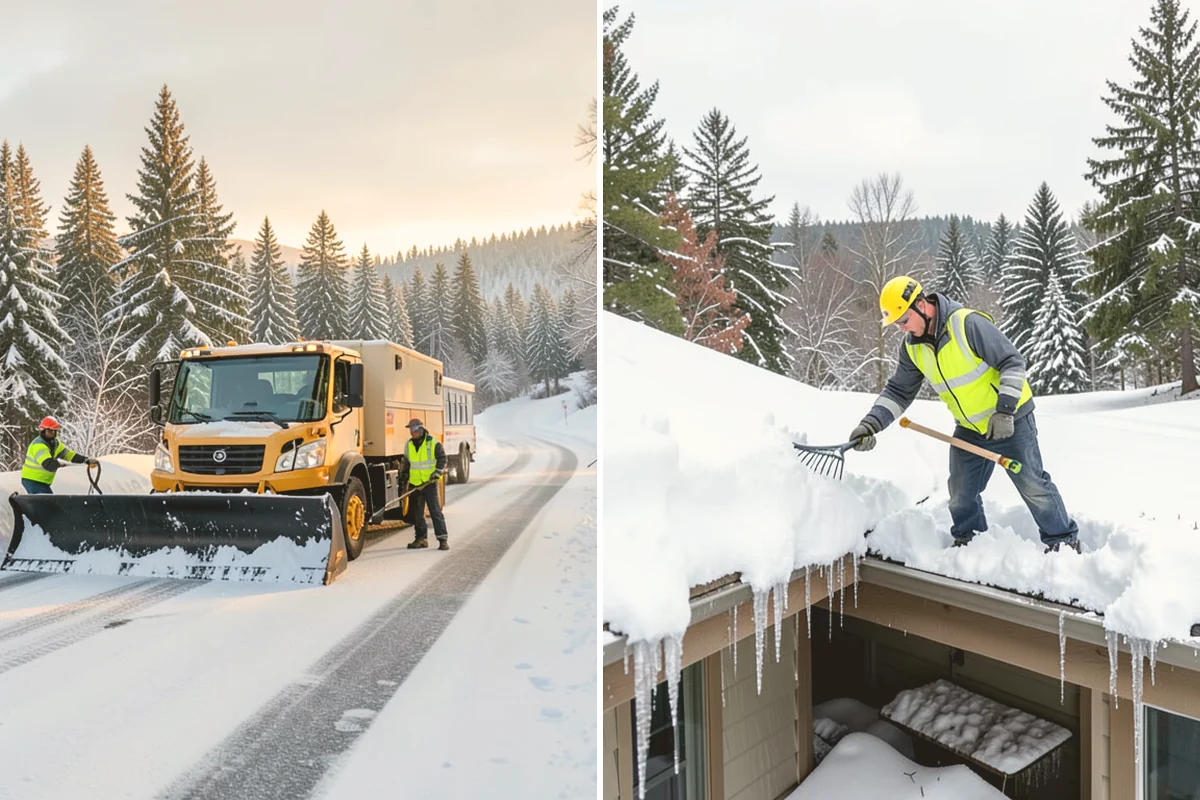 Sidewalk Snow Removal in Mount Vernon, Skagit County, WA - We identify the full length of frontage you are responsible for
