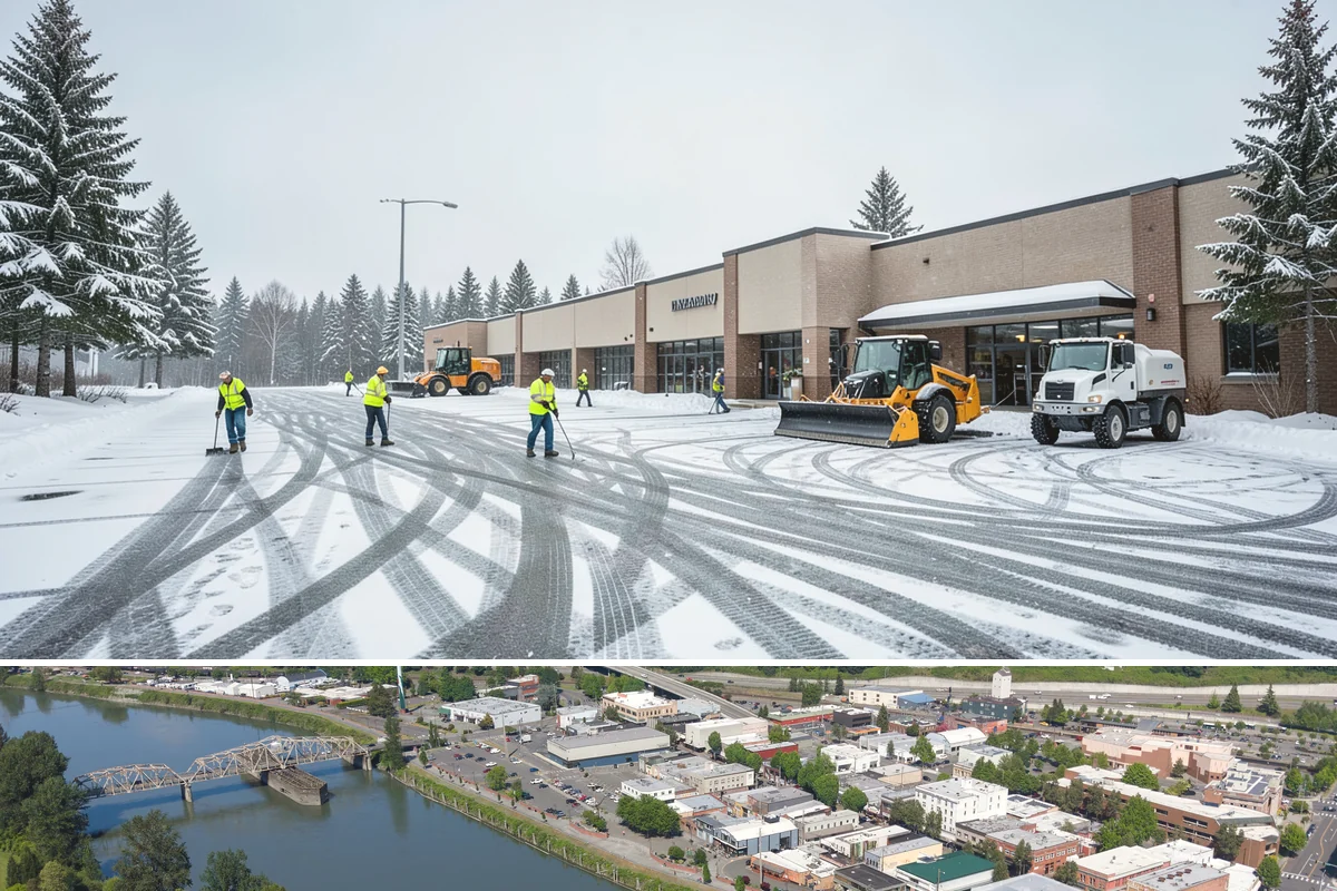 Sidewalk Snow Removal in Mount Vernon, Skagit County, WA - Sign up before the holidays so your frontage is covered the moment a lowland freeze triggers your city's clearing deadline.