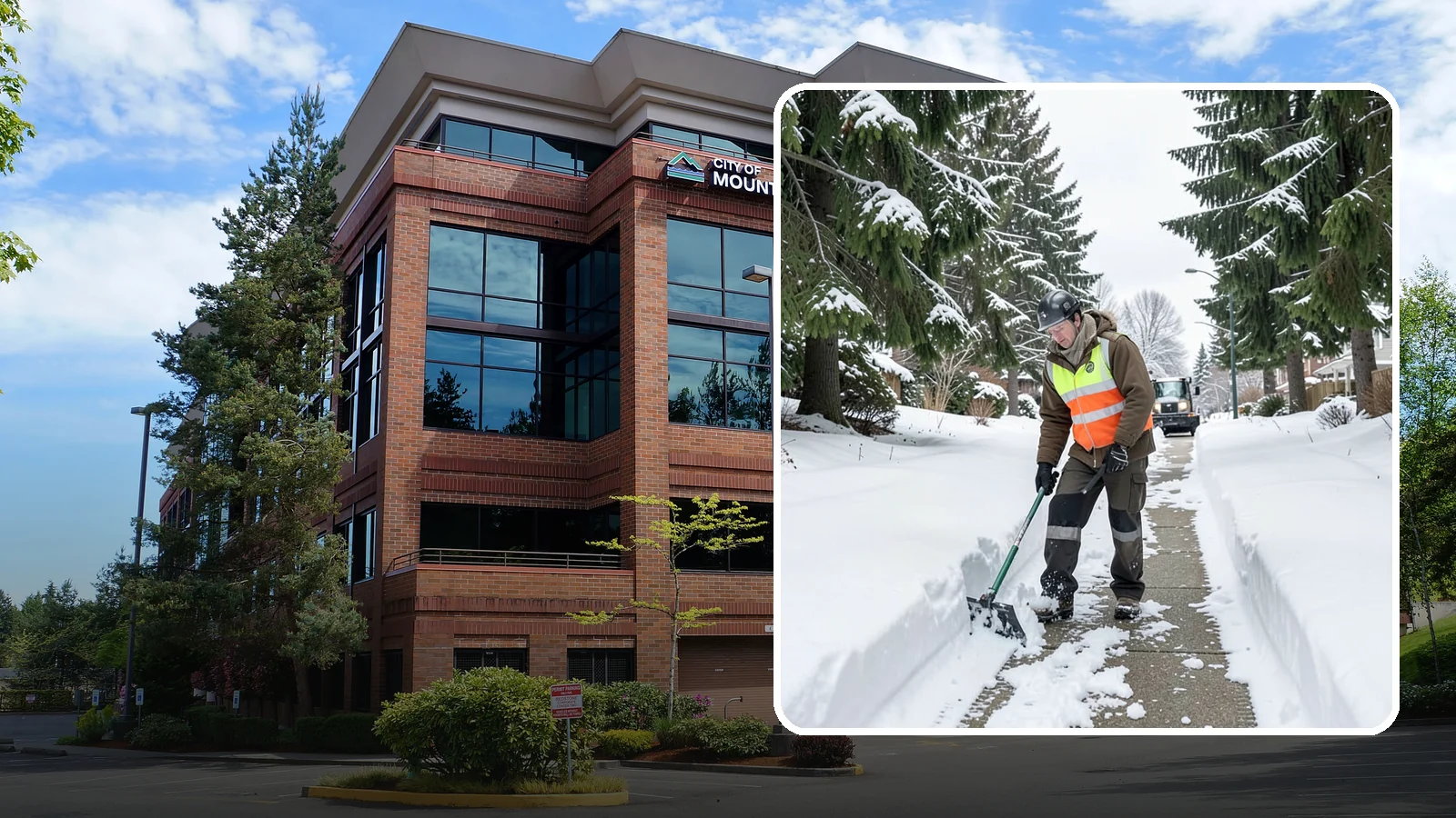 Sidewalk Snow Removal in Mountlake Terrace, Snohomish County, WA - We clear the public sidewalk fronting your home so pedestrians pass safely and you stay within city ordinance.