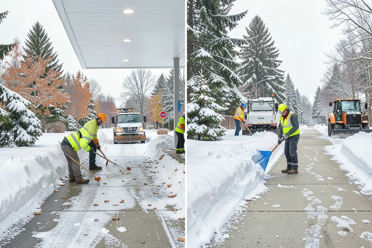 Sidewalk Snow Removal in Mukilteo, Snohomish County, WA - We identify the full length of frontage you are responsible for