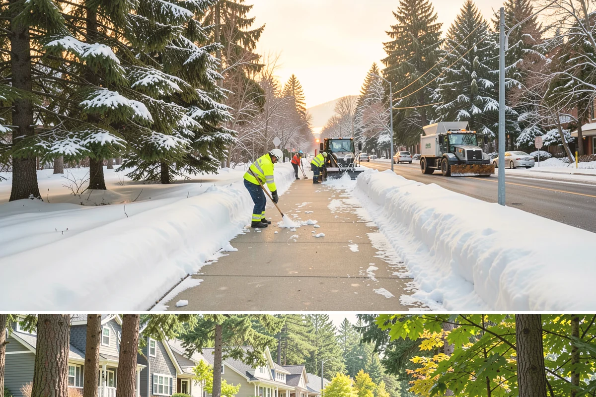 Sidewalk Snow Removal in Normandy Park, King County, WA - Sign up before the holidays so your frontage is covered the moment a lowland freeze triggers your city's clearing deadline.