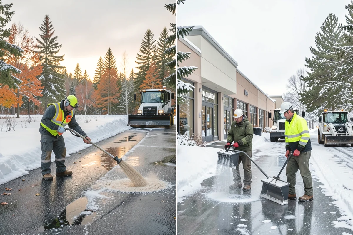 Sidewalk Snow Removal in North Bend, King County, WA - We identify the full length of frontage you are responsible for