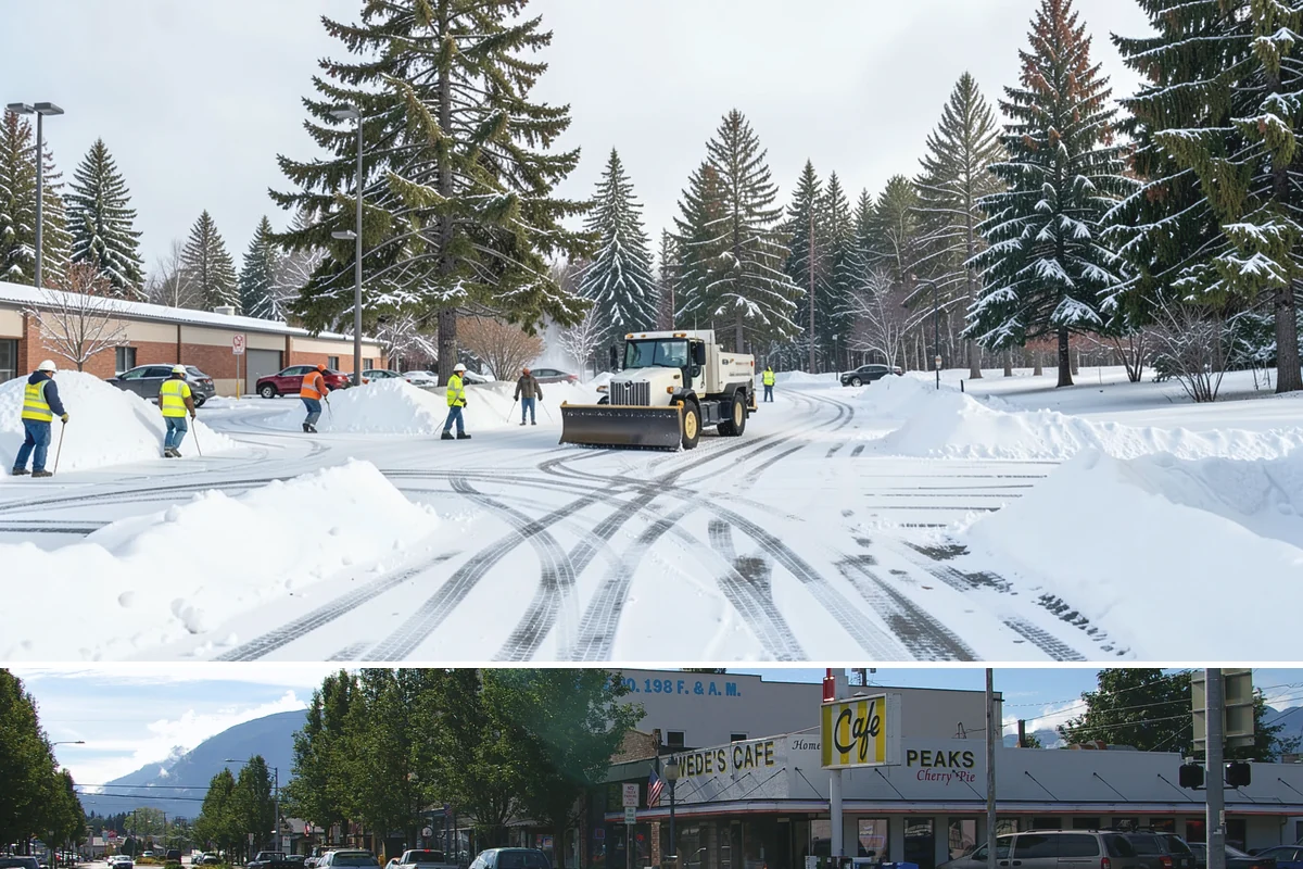 Sidewalk Snow Removal in North Bend, King County, WA - Sign up before the holidays so your frontage is covered the moment a lowland freeze triggers your city's clearing deadline.