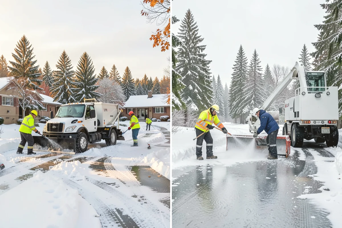 Sidewalk Snow Removal in Oak Harbor, Island County, WA - We identify the full length of frontage you are responsible for