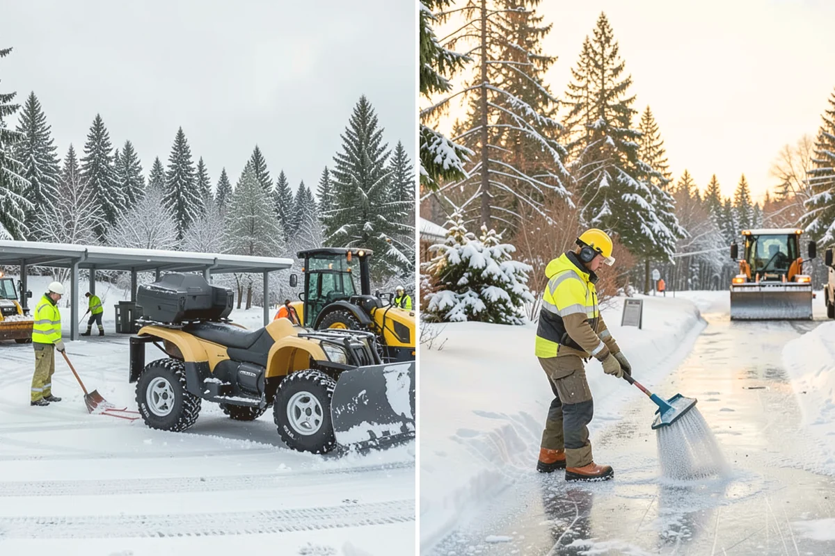 Sidewalk Snow Removal in Orting, Pierce County, WA - We identify the full length of frontage you are responsible for