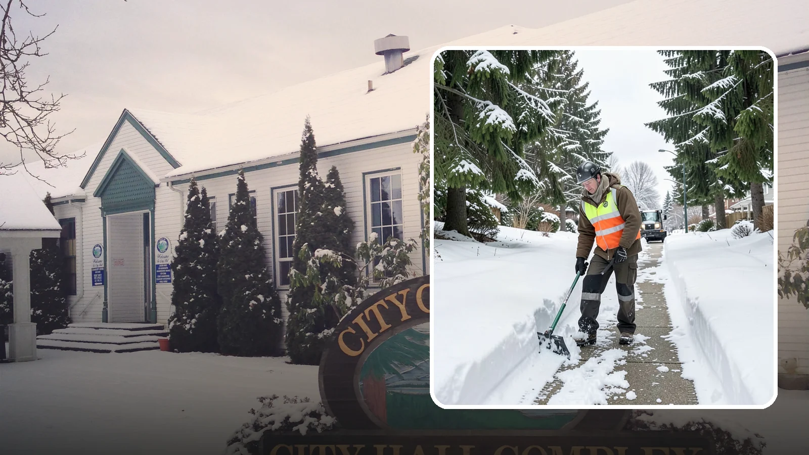 Sidewalk Snow Removal in Pacific, King County, WA - We clear the public sidewalk fronting your home so pedestrians pass safely and you stay within city ordinance.