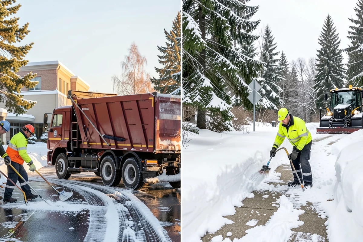 Sidewalk Snow Removal in Pacific, King County, WA - We identify the full length of frontage you are responsible for