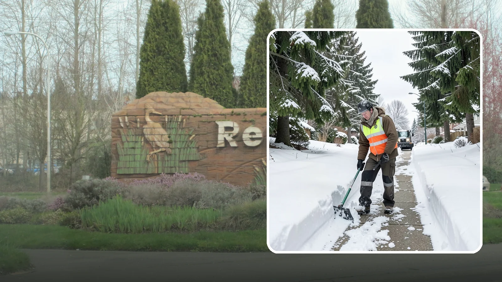 Sidewalk Snow Removal in Renton, King County, WA - We clear the public sidewalk fronting your home so pedestrians pass safely and you stay within city ordinance.