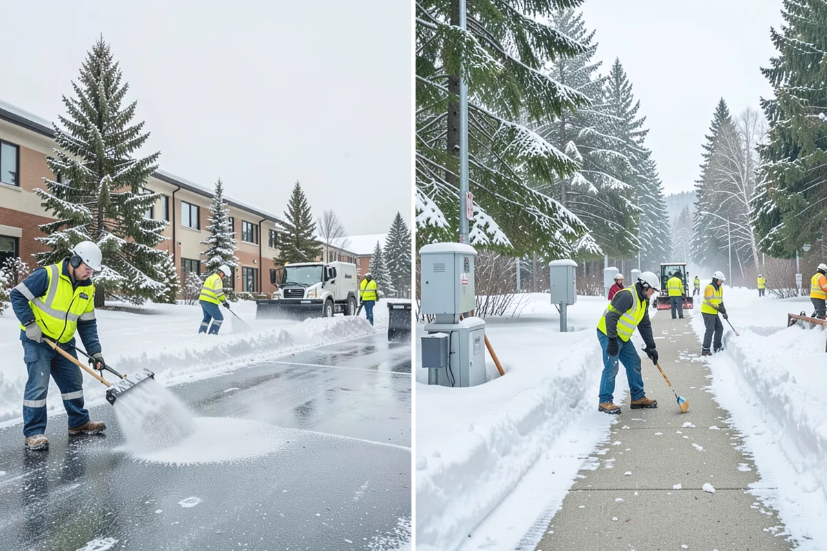 Sidewalk Snow Removal in Renton, King County, WA - We identify the full length of frontage you are responsible for