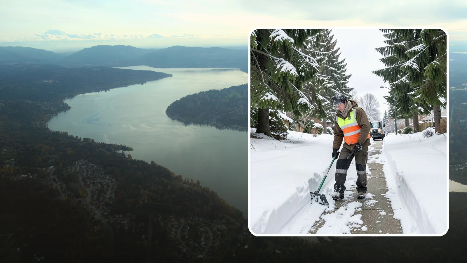 Sidewalk Snow Removal in Sammamish, King County, WA - We clear the public sidewalk fronting your home so pedestrians pass safely and you stay within city ordinance.