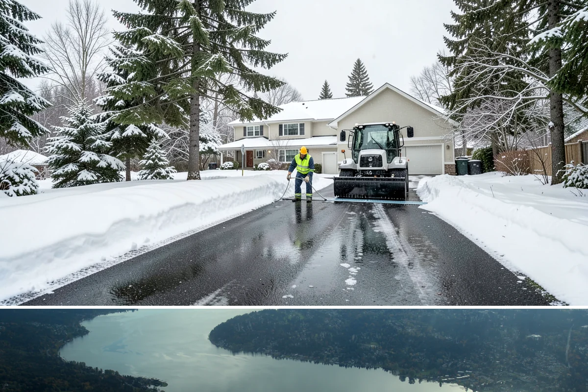 Sidewalk Snow Removal in Sammamish, King County, WA - Sign up before the holidays so your frontage is covered the moment a lowland freeze triggers your city's clearing deadline.