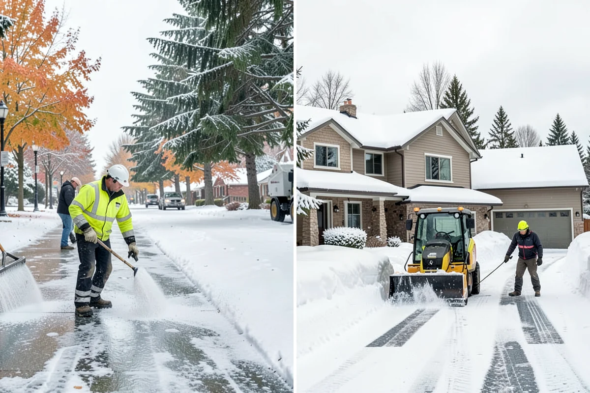 Sidewalk Snow Removal in SeaTac, King County, WA - We identify the full length of frontage you are responsible for