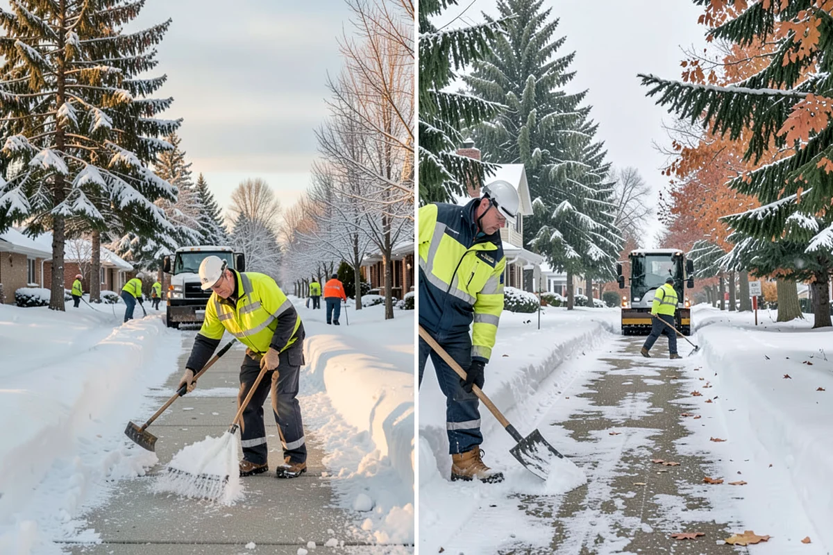 Sidewalk Snow Removal in Seattle, King County, WA - We identify the full length of frontage you are responsible for