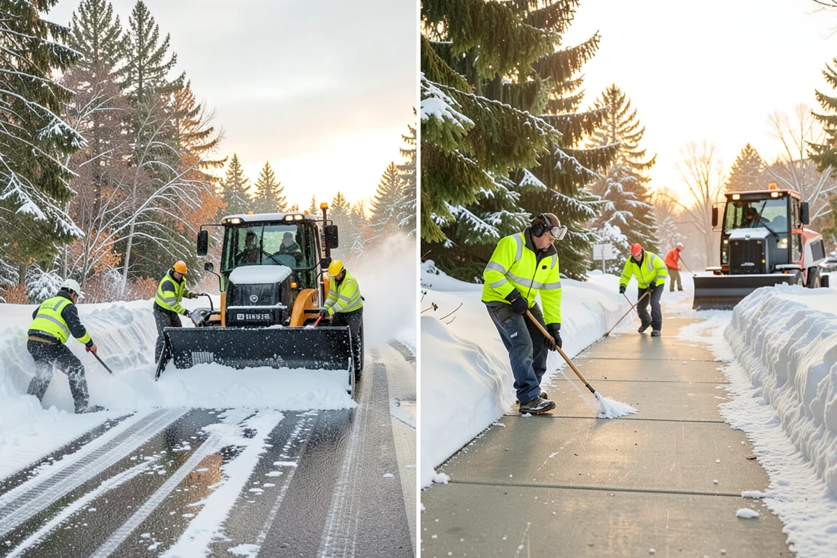 Sidewalk Snow Removal in Shoreline, King County, WA - We identify the full length of frontage you are responsible for