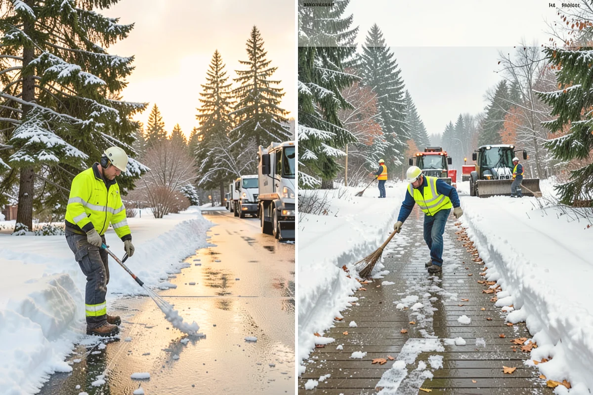 Sidewalk Snow Removal in Snohomish, Snohomish County, WA - We identify the full length of frontage you are responsible for