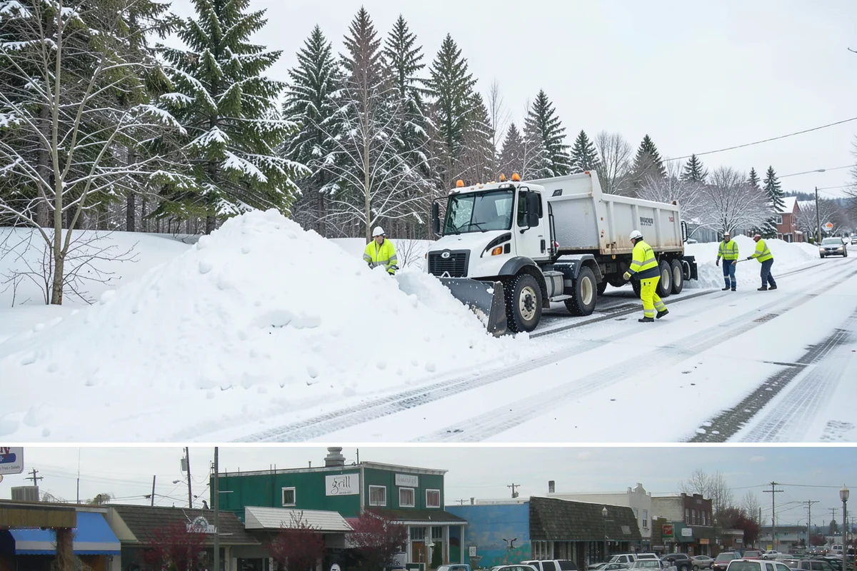 Sidewalk Snow Removal in Stanwood, Snohomish County, WA - Sign up before the holidays so your frontage is covered the moment a lowland freeze triggers your city's clearing deadline.
