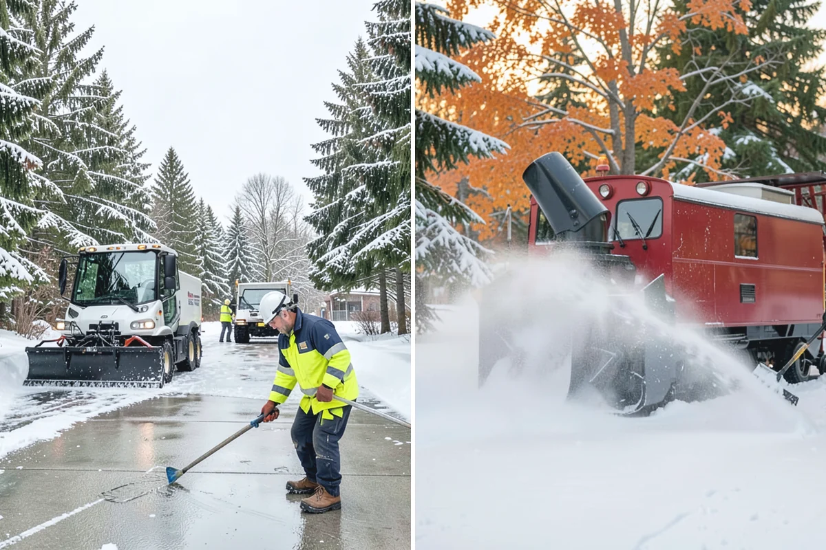 Sidewalk Snow Removal in Wilkeson, Pierce County, WA - We identify the full length of frontage you are responsible for