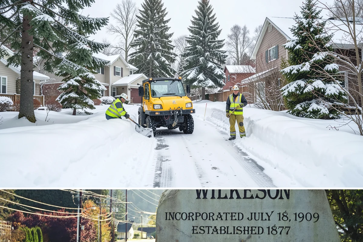 Sidewalk Snow Removal in Wilkeson, Pierce County, WA - Sign up before the holidays so your frontage is covered the moment a lowland freeze triggers your city's clearing deadline.