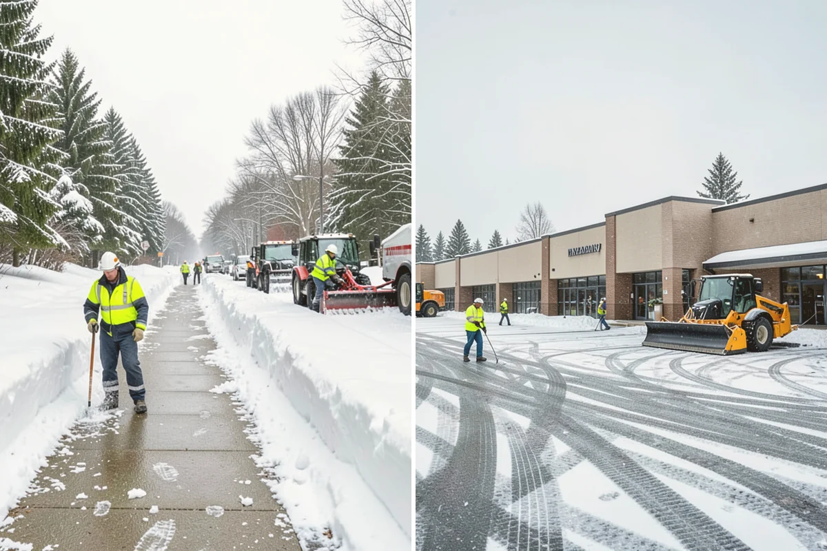 Sidewalk Tractor Service in Algona, King County, WA - Deploy the sidewalk tractor with plow or brush and spreader