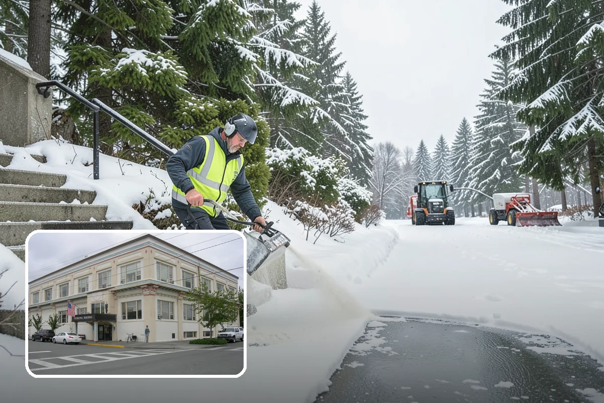 Sidewalk Tractor Service in Anacortes, Skagit County, WA - Clearing of narrow walks and paths trucks cannot reach