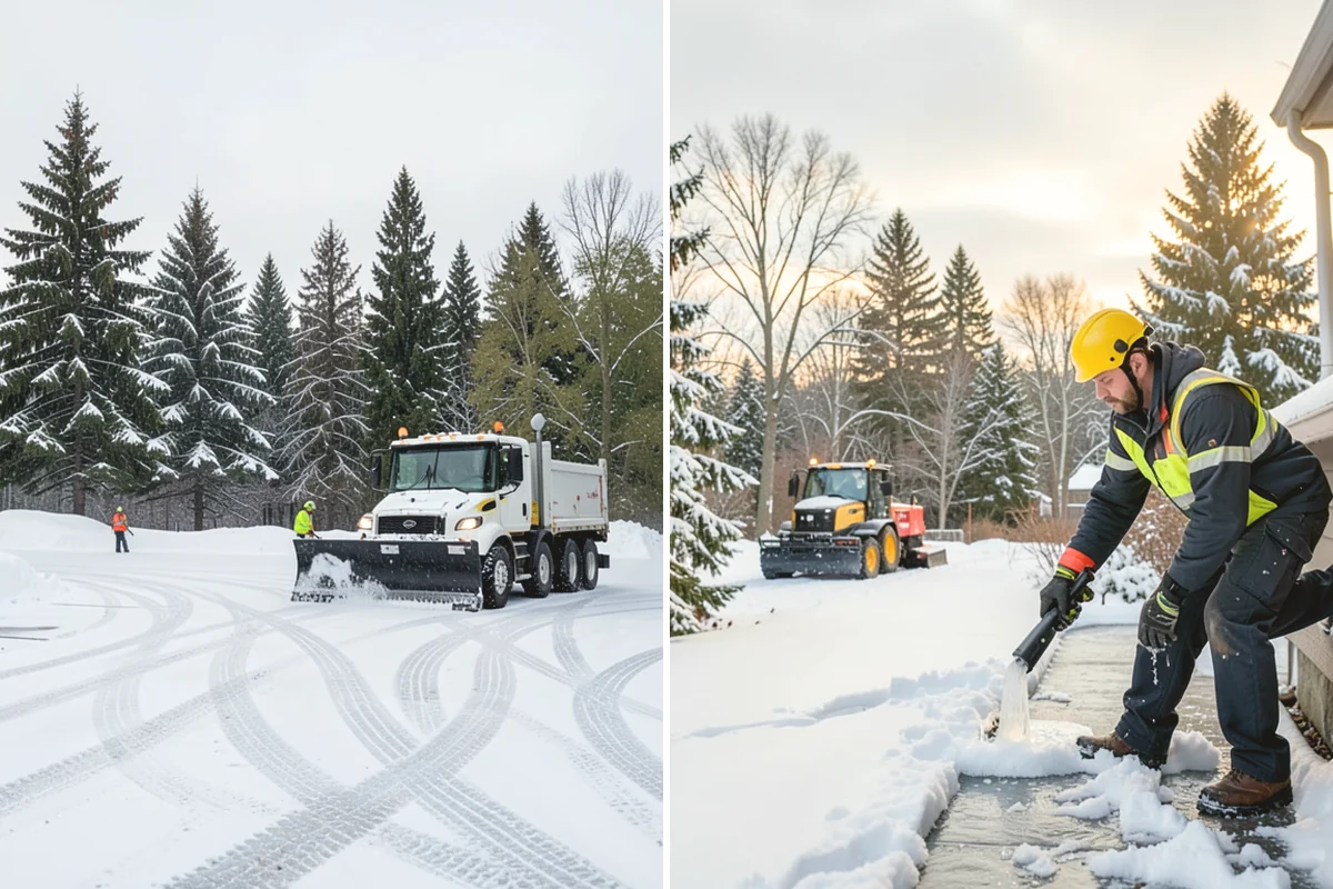 Sidewalk Tractor Service in Anacortes, Skagit County, WA - Deploy the sidewalk tractor with plow or brush and spreader