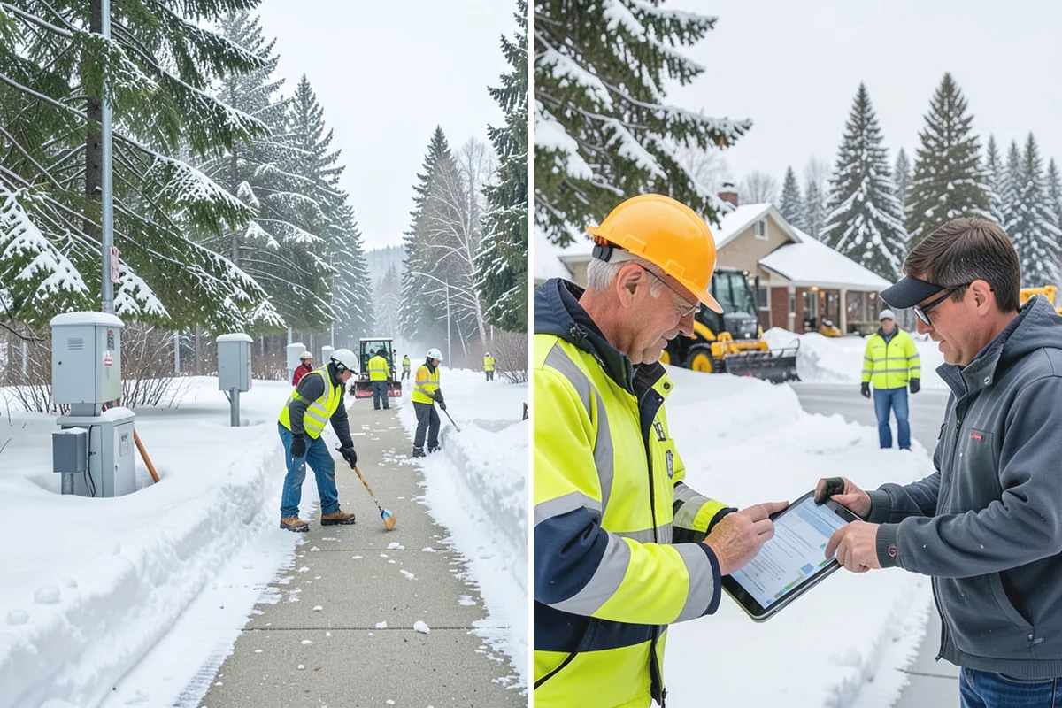 Sidewalk Tractor Service in Auburn, King County, WA - Deploy the sidewalk tractor with plow or brush and spreader