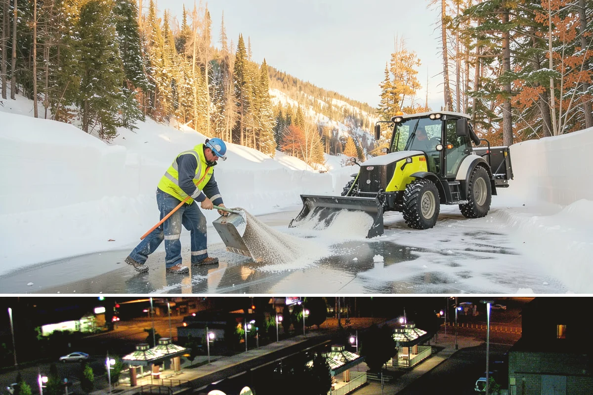 Sidewalk Tractor Service in Auburn, King County, WA - Sidewalk tractor service runs throughout the snow and ice season from late November through February on pedestrian-heavy sites.