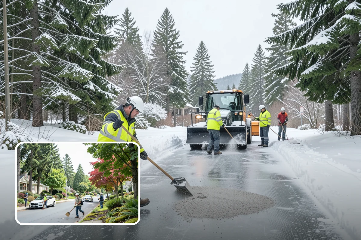 Sidewalk Tractor Service in Beaux Arts Village, King County, WA - Clearing of narrow walks and paths trucks cannot reach