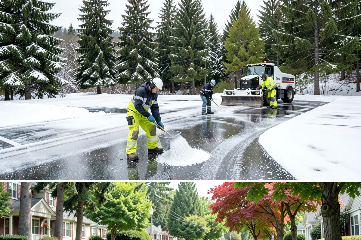 Sidewalk Tractor Service in Beaux Arts Village, King County, WA - Sidewalk tractor service runs throughout the snow and ice season from late November through February on pedestrian-heavy sites.