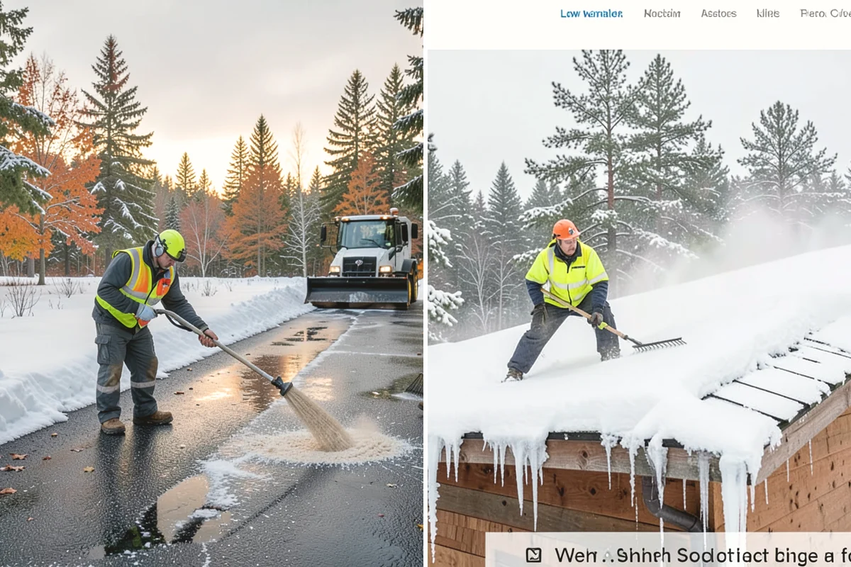 Sidewalk Tractor Service in Black Diamond, King County, WA - Deploy the sidewalk tractor with plow or brush and spreader