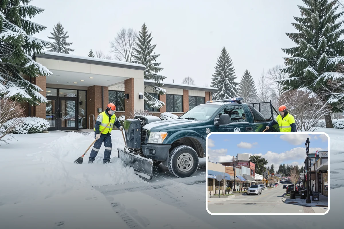 Sidewalk Tractor Service in Bothell, King County, WA - Clearing of narrow walks and paths trucks cannot reach