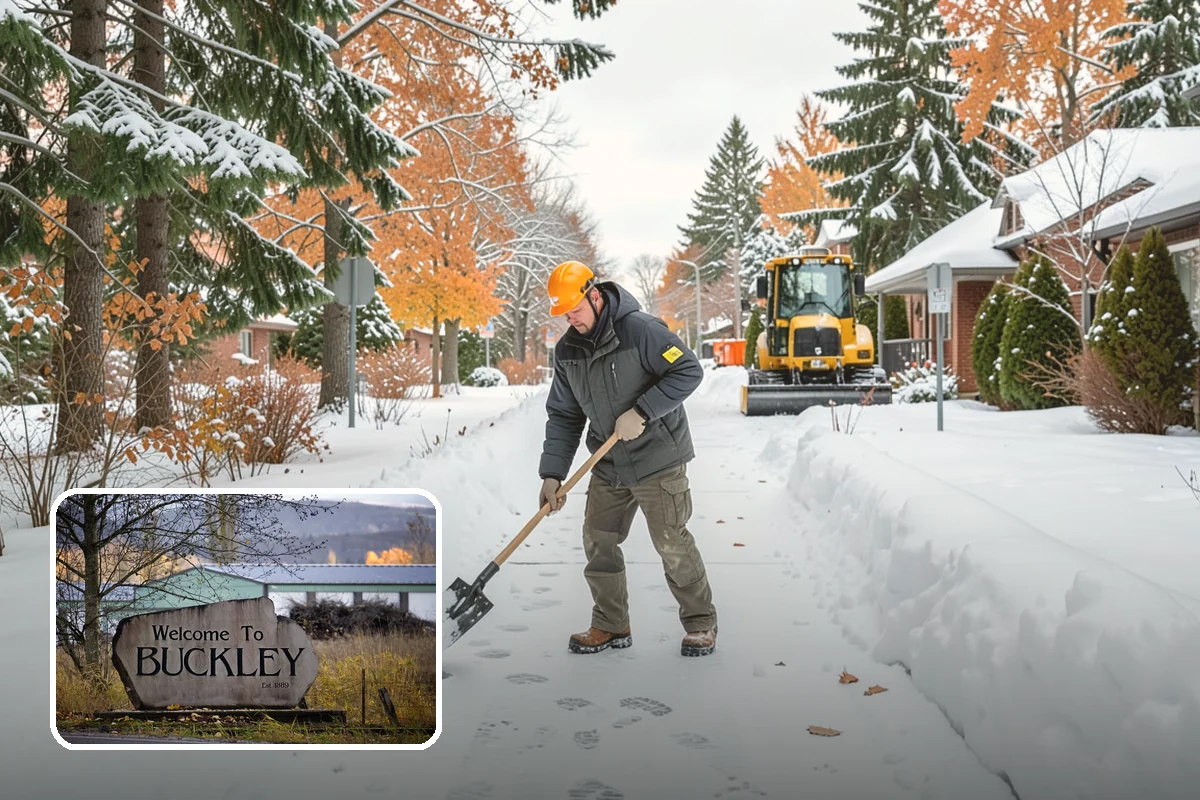 Sidewalk Tractor Service in Buckley, Pierce County, WA - Clearing of narrow walks and paths trucks cannot reach
