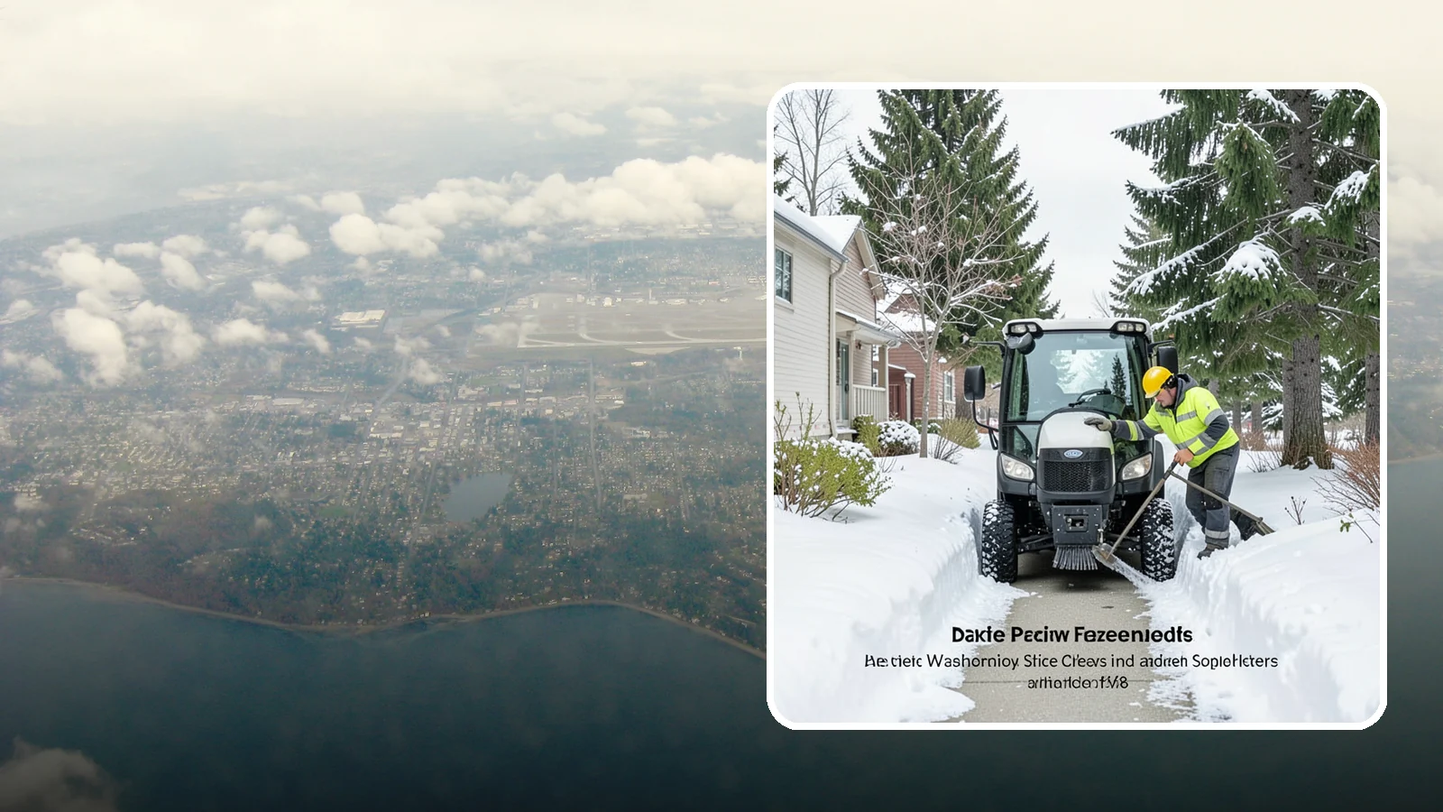 Sidewalk Tractor Service in Burien, King County, WA - Our compact sidewalk tractors clear and treat walkways too narrow for trucks in a single efficient pass.