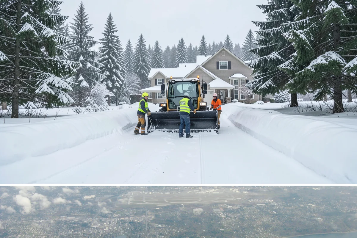 Sidewalk Tractor Service in Burien, King County, WA - Sidewalk tractor service runs throughout the snow and ice season from late November through February on pedestrian-heavy sites.