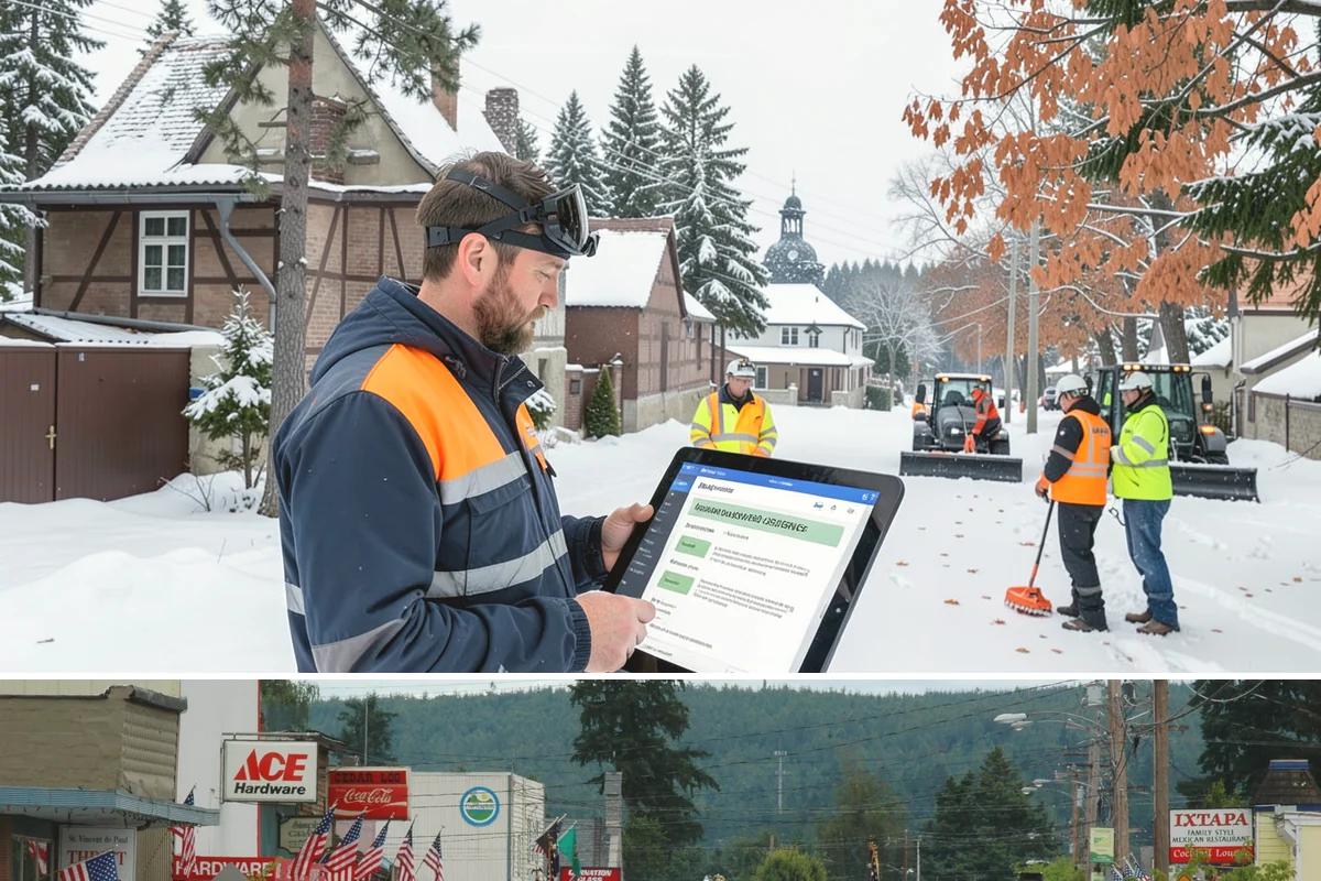 Sidewalk Tractor Service in Carnation, King County, WA - Sidewalk tractor service runs throughout the snow and ice season from late November through February on pedestrian-heavy sites.