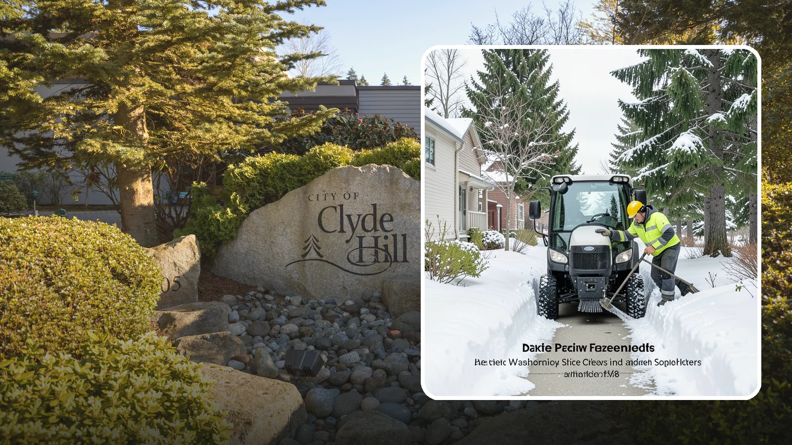 Sidewalk Tractor Service in Clyde Hill, King County, WA - Our compact sidewalk tractors clear and treat walkways too narrow for trucks in a single efficient pass.