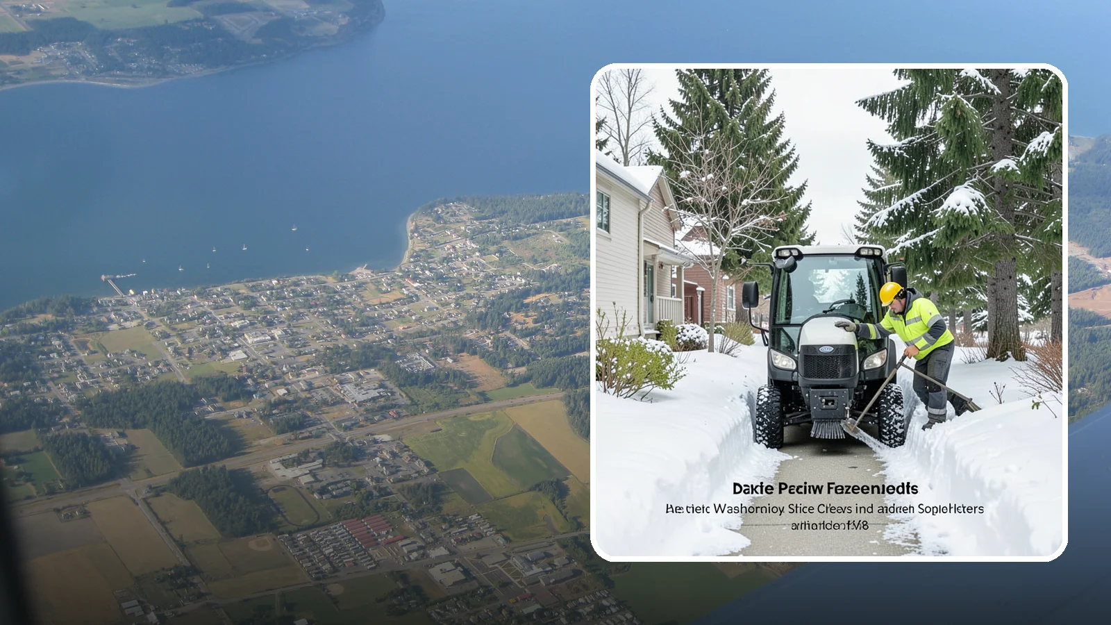 Sidewalk Tractor Service in Coupeville, Island County, WA - Our compact sidewalk tractors clear and treat walkways too narrow for trucks in a single efficient pass.