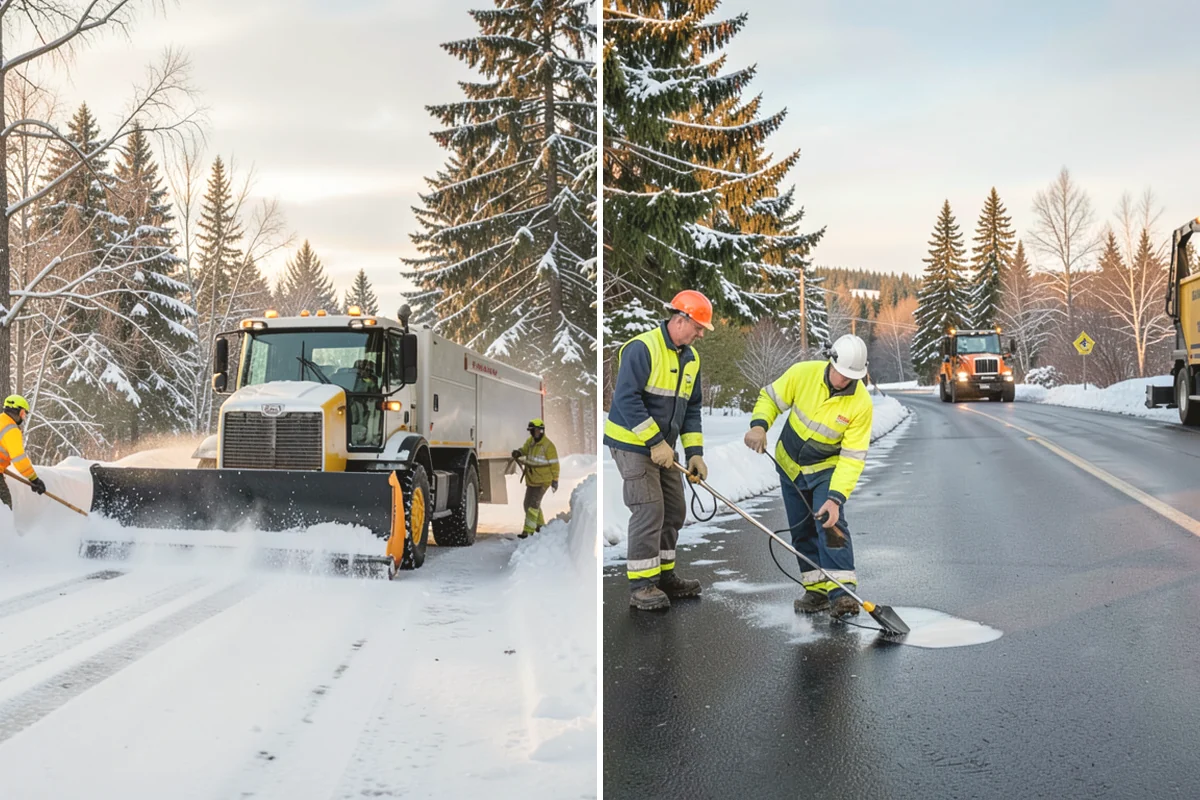 Sidewalk Tractor Service in Covington, King County, WA - Deploy the sidewalk tractor with plow or brush and spreader