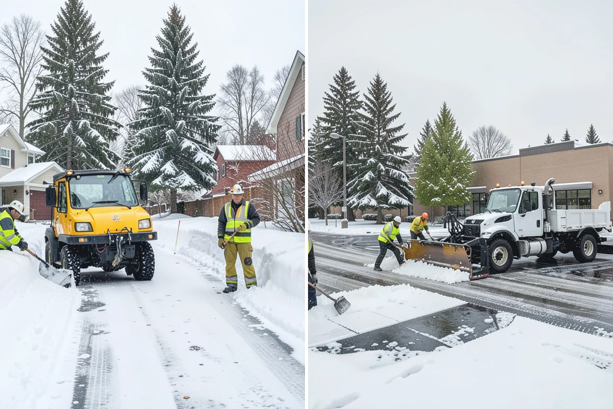 Sidewalk Tractor Service in Darrington, Snohomish County, WA - Deploy the sidewalk tractor with plow or brush and spreader
