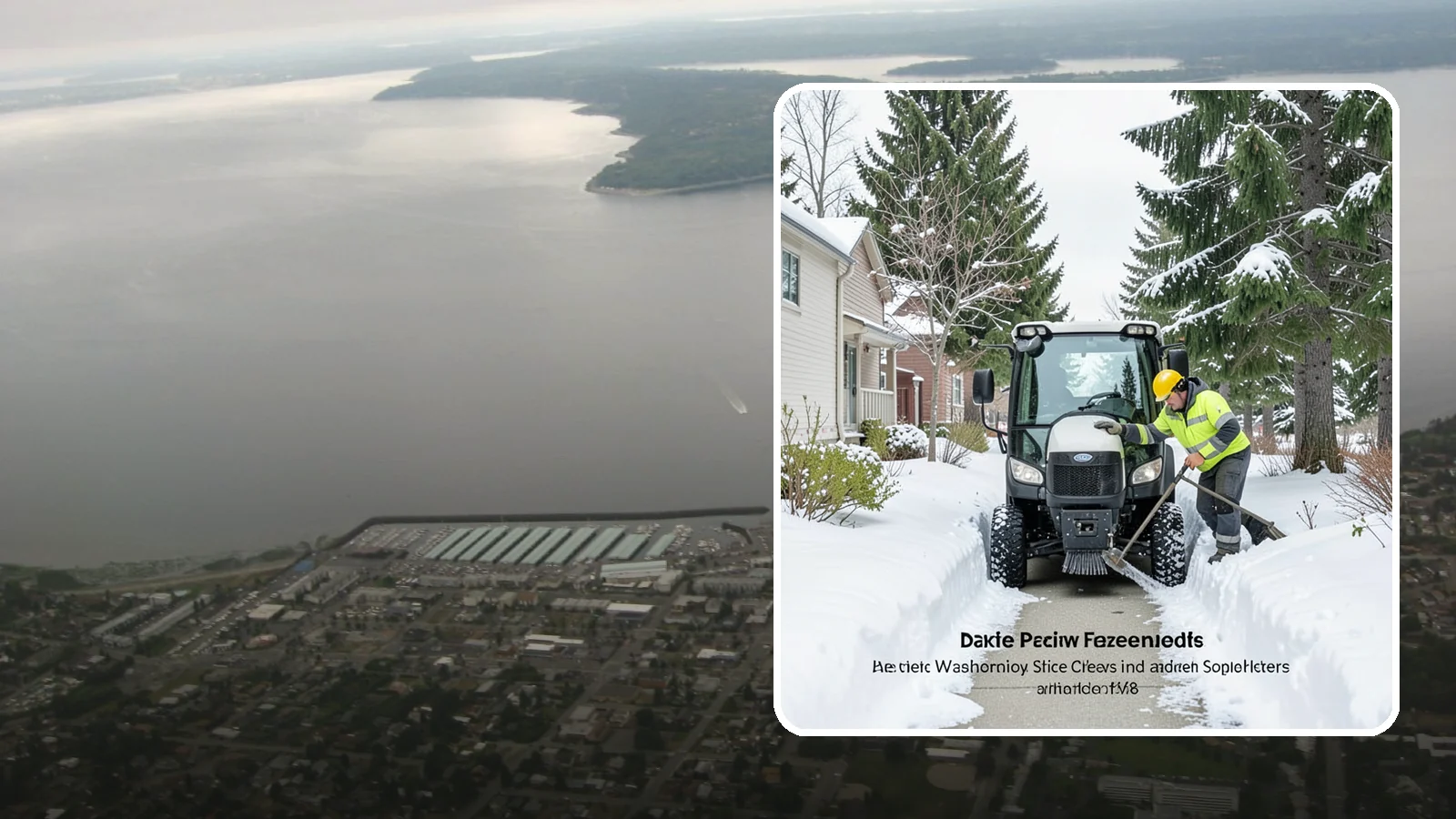 Sidewalk Tractor Service in Des Moines, King County, WA - Our compact sidewalk tractors clear and treat walkways too narrow for trucks in a single efficient pass.