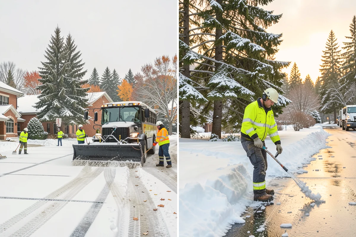 Sidewalk Tractor Service in Eatonville, Pierce County, WA - Deploy the sidewalk tractor with plow or brush and spreader