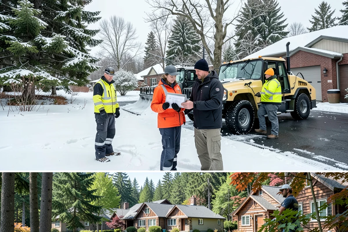 Sidewalk Tractor Service in Edgewood, Pierce County, WA - Sidewalk tractor service runs throughout the snow and ice season from late November through February on pedestrian-heavy sites.