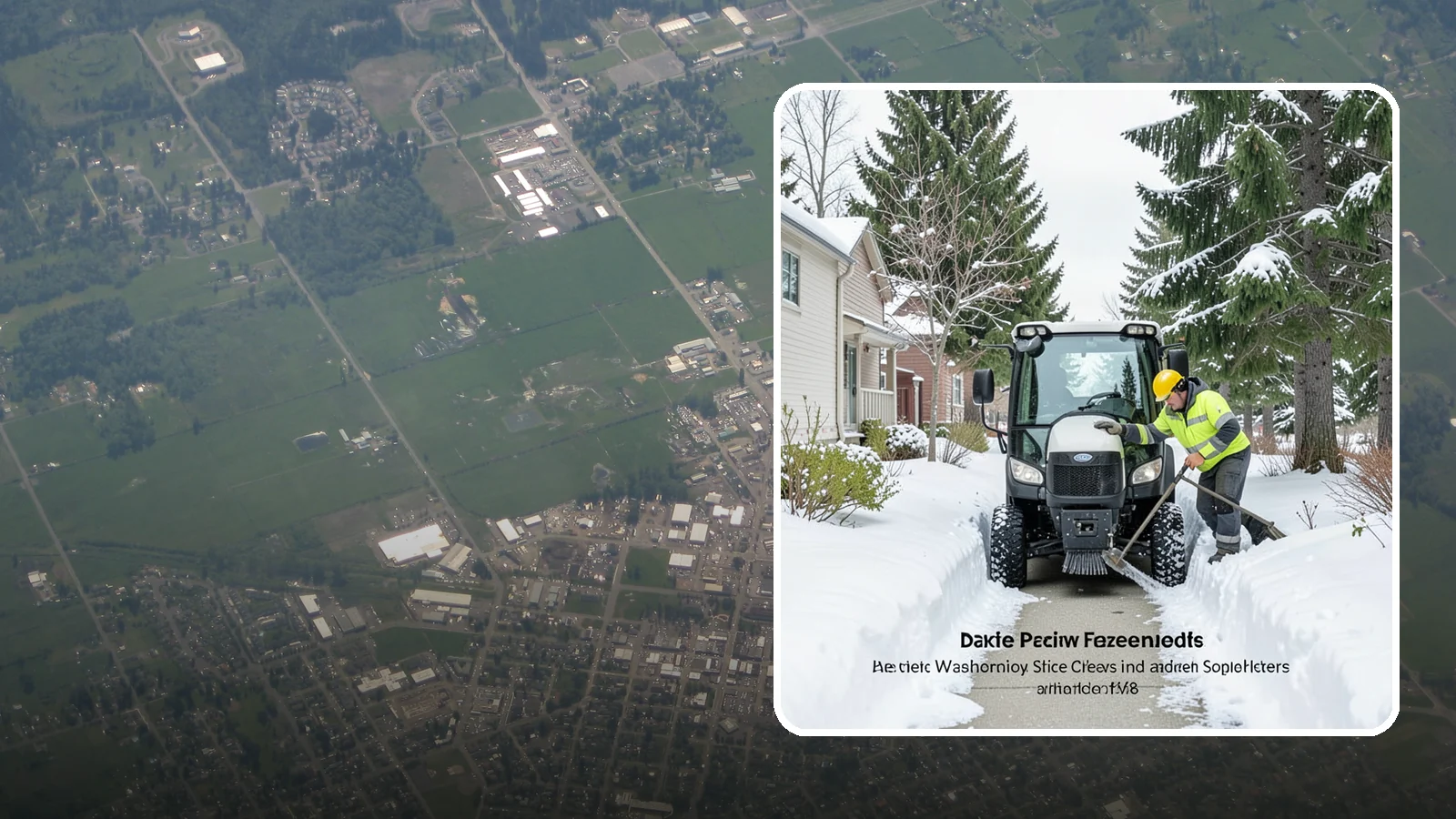 Sidewalk Tractor Service in Enumclaw, King County, WA - Our compact sidewalk tractors clear and treat walkways too narrow for trucks in a single efficient pass.