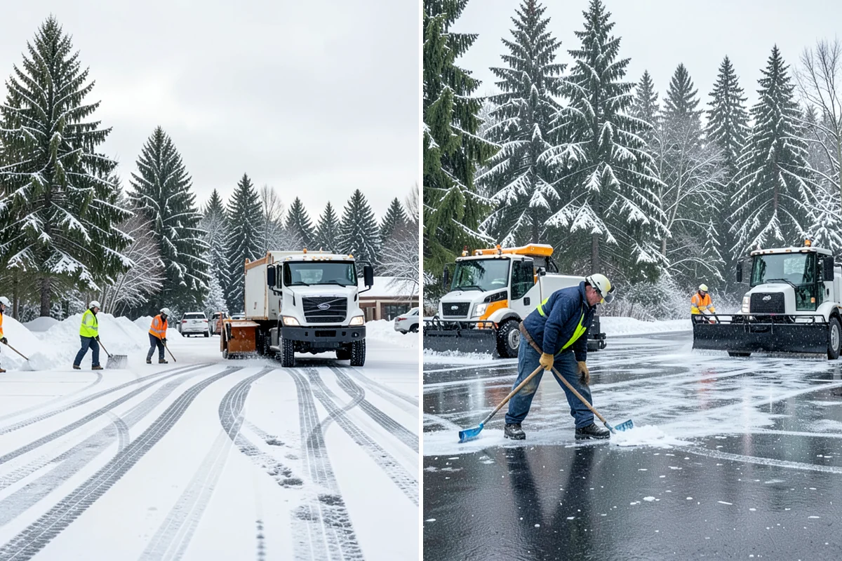 Sidewalk Tractor Service in Enumclaw, King County, WA - Deploy the sidewalk tractor with plow or brush and spreader