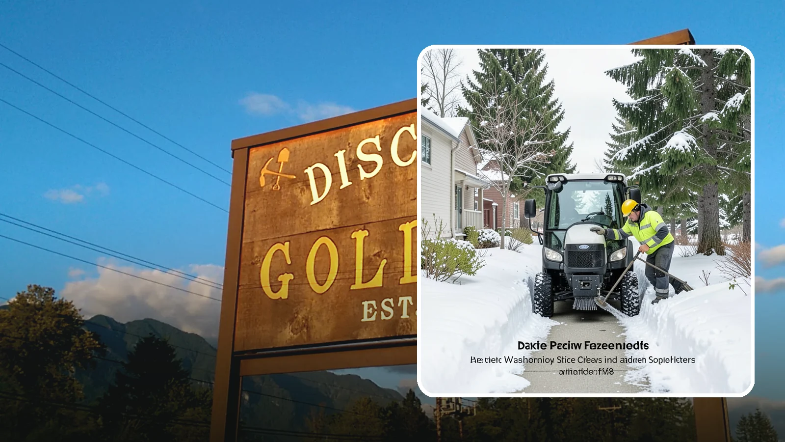 Sidewalk Tractor Service in Gold Bar, Snohomish County, WA - Our compact sidewalk tractors clear and treat walkways too narrow for trucks in a single efficient pass.